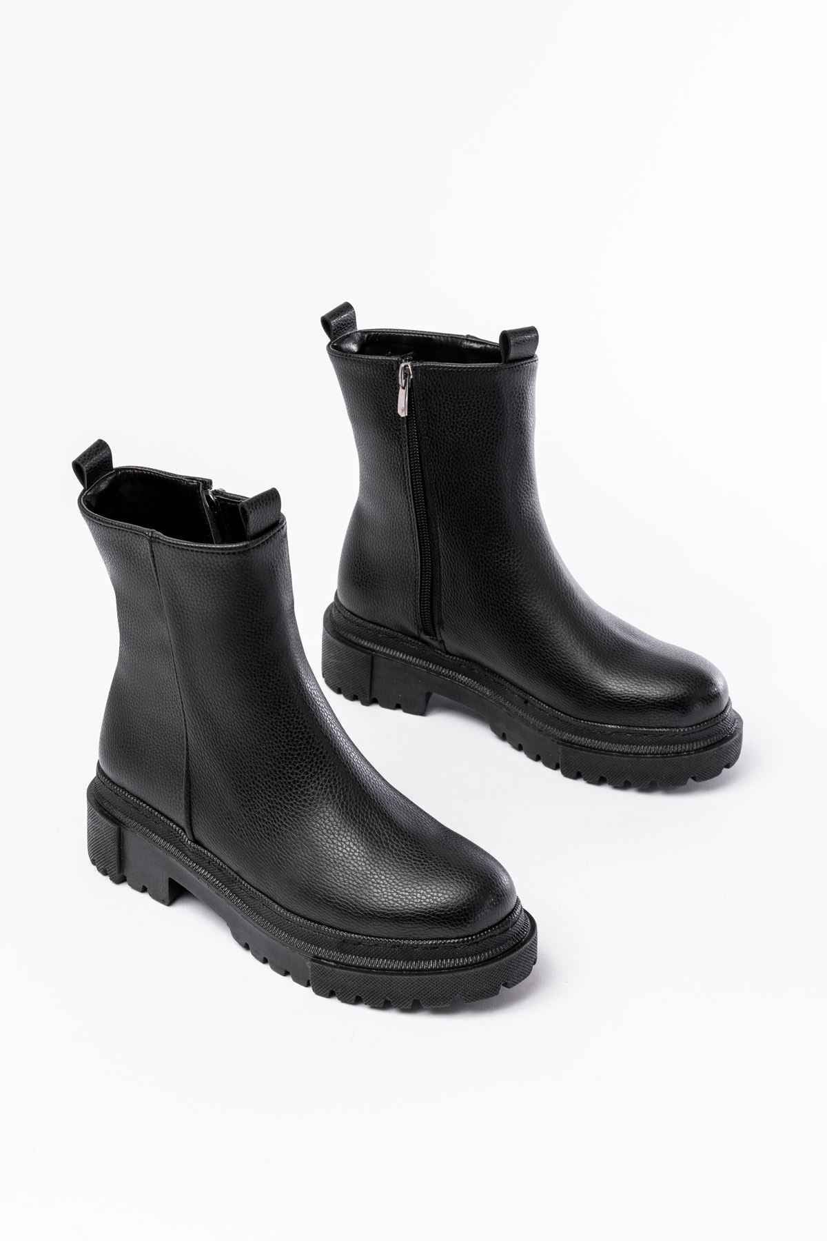 Ayakkabı Aşkı 812-2012 Siyah Luna Fermuarlı Günlük Kadın Bot