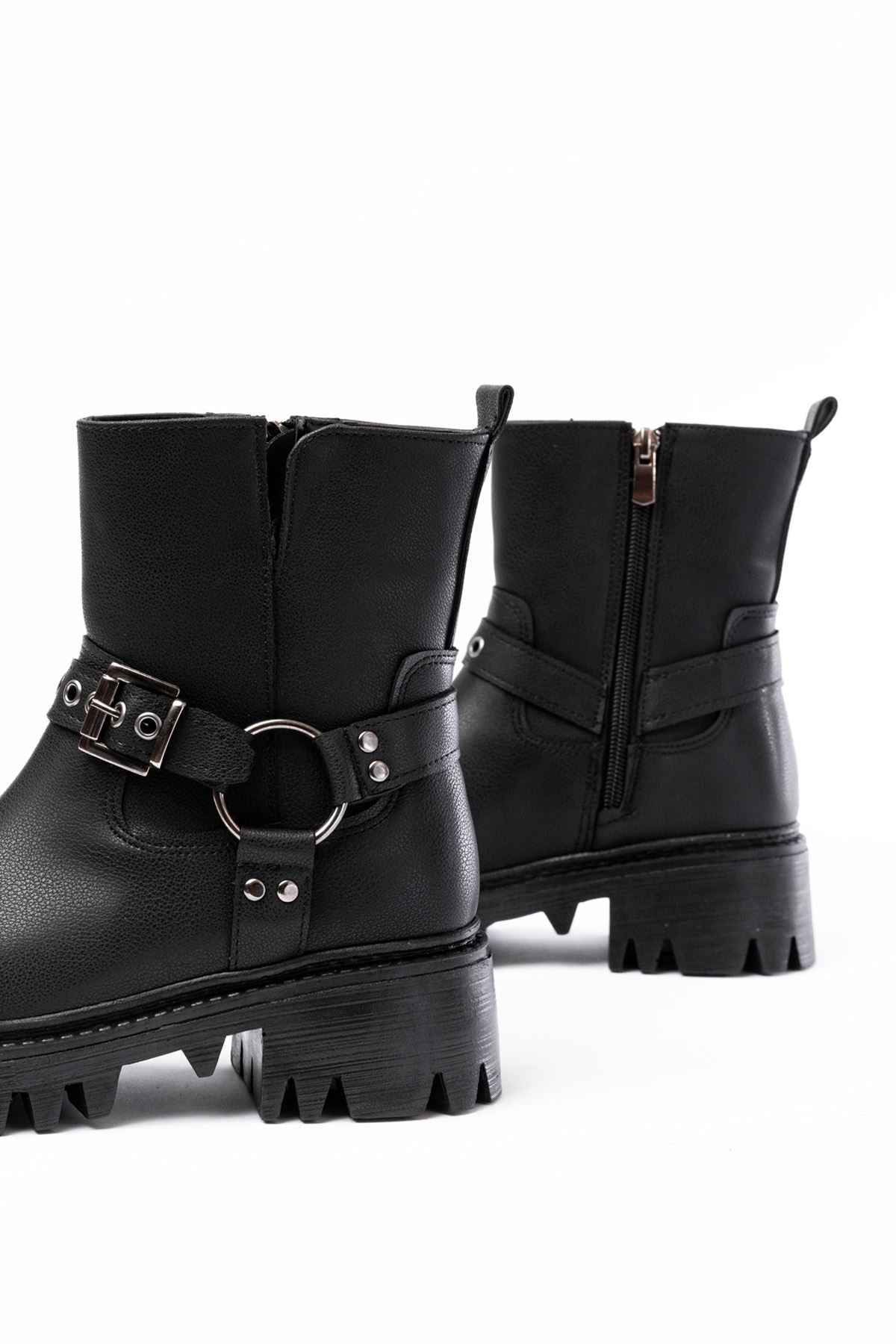 Ayakkabı Aşkı 868-2015 Siyah Fermuarlı Günlük Kadın Bot