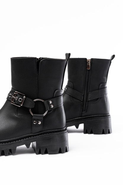 Ayakkabı Aşkı Siyah Fermuarlı Günlük Kadın Bot