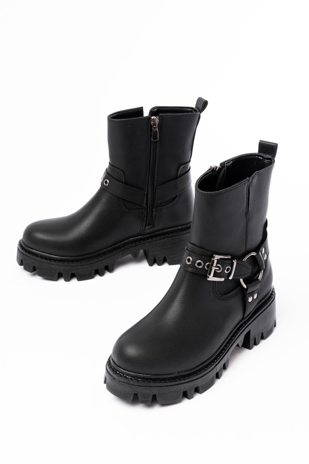 Ayakkabı Aşkı Siyah Fermuarlı Günlük Kadın Bot