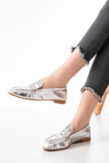 Ayakkabı Aşkı 302 Gümüş Günlük Kadın Babet - Ayakkabı Aşkı