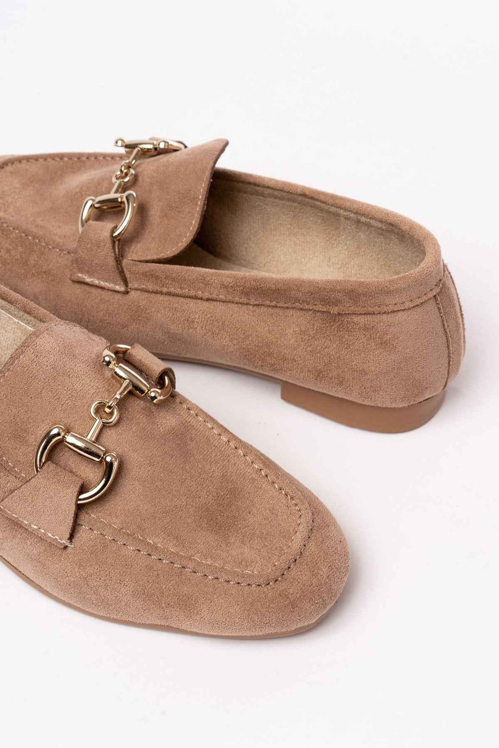 Ayakkabı Aşkı 303 Taba Süet Toka Aksesuarlı Günlük Kadın Babet