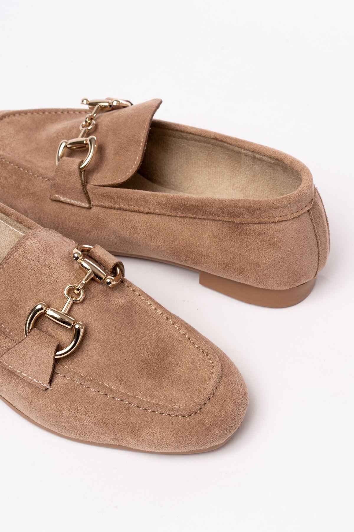 Ayakkabı Aşkı 303 Taba Süet Toka Aksesuarlı Günlük Kadın Babet