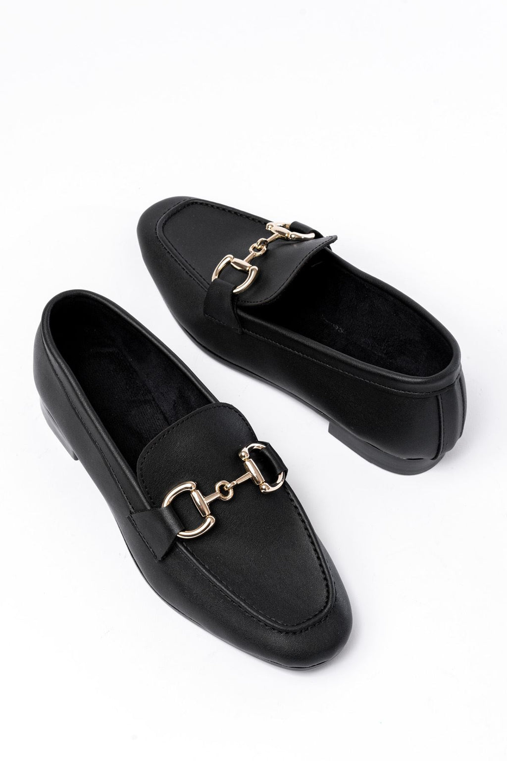 Ayakkabı Aşkı 303 Siyah Toka Aksesuarlı Günlük Kadın Babet - Ayakkabı Aşkı