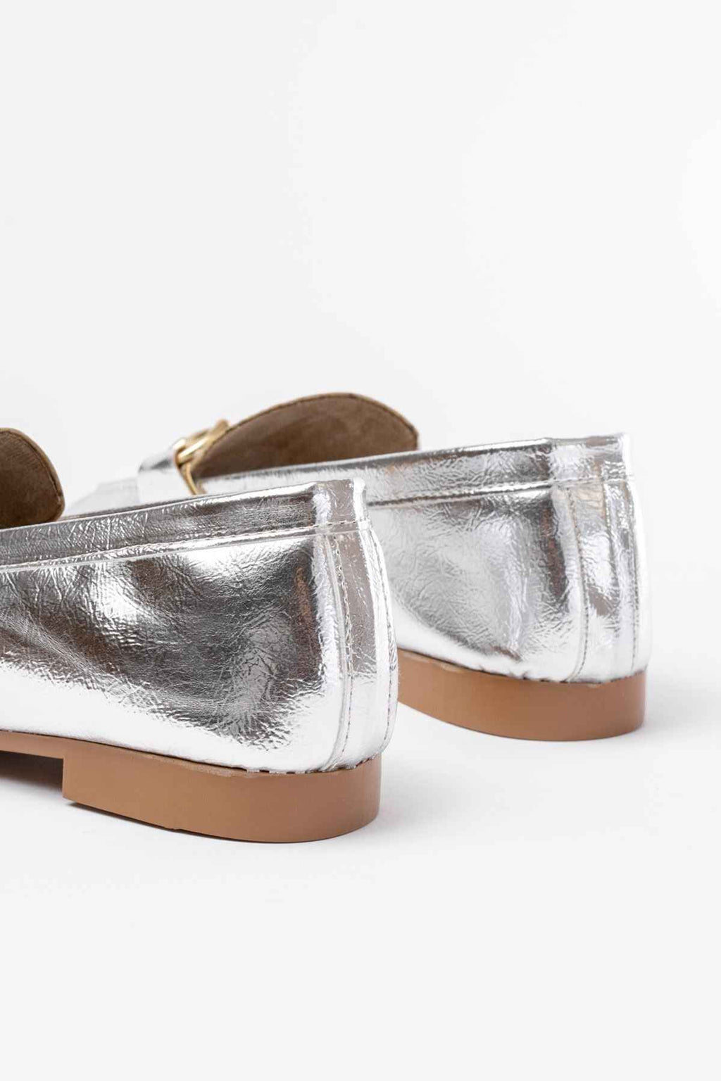 Ayakkabı Aşkı 303 Gümüş Toka Aksesuarlı Günlük Kadın Babet