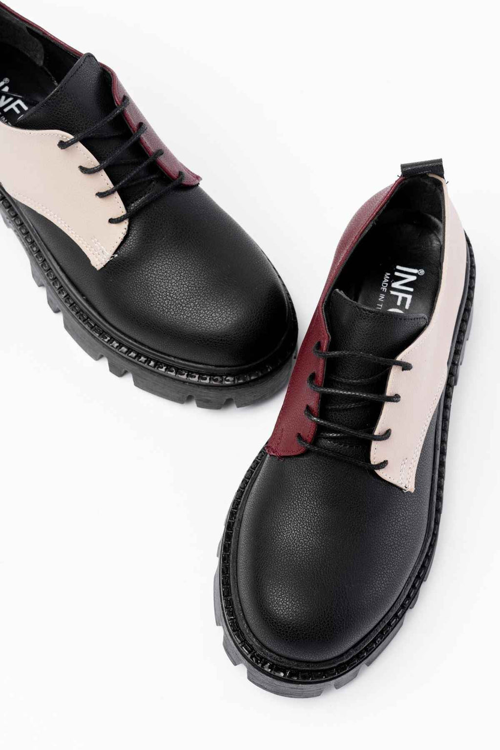 Ayakkabı Aşkı 868-754 Siyah Garni Bağcıklı Günlük Yüksek Tabanlı Loafer Ayakkabı