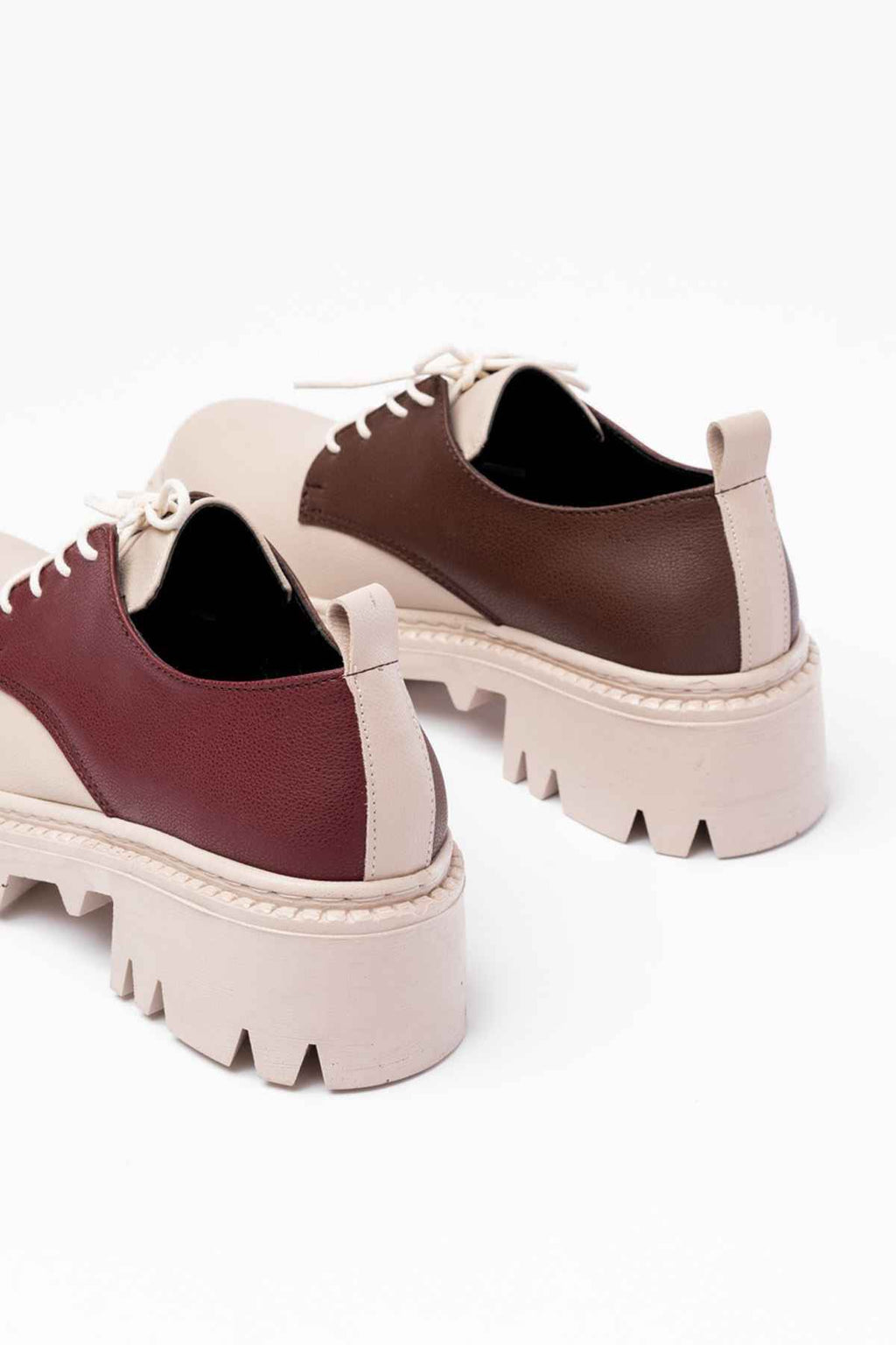 Ayakkabı Aşkı 868-754 Bej Garni Bağcıklı Günlük Yüksek Tabanlı Loafer Ayakkabı