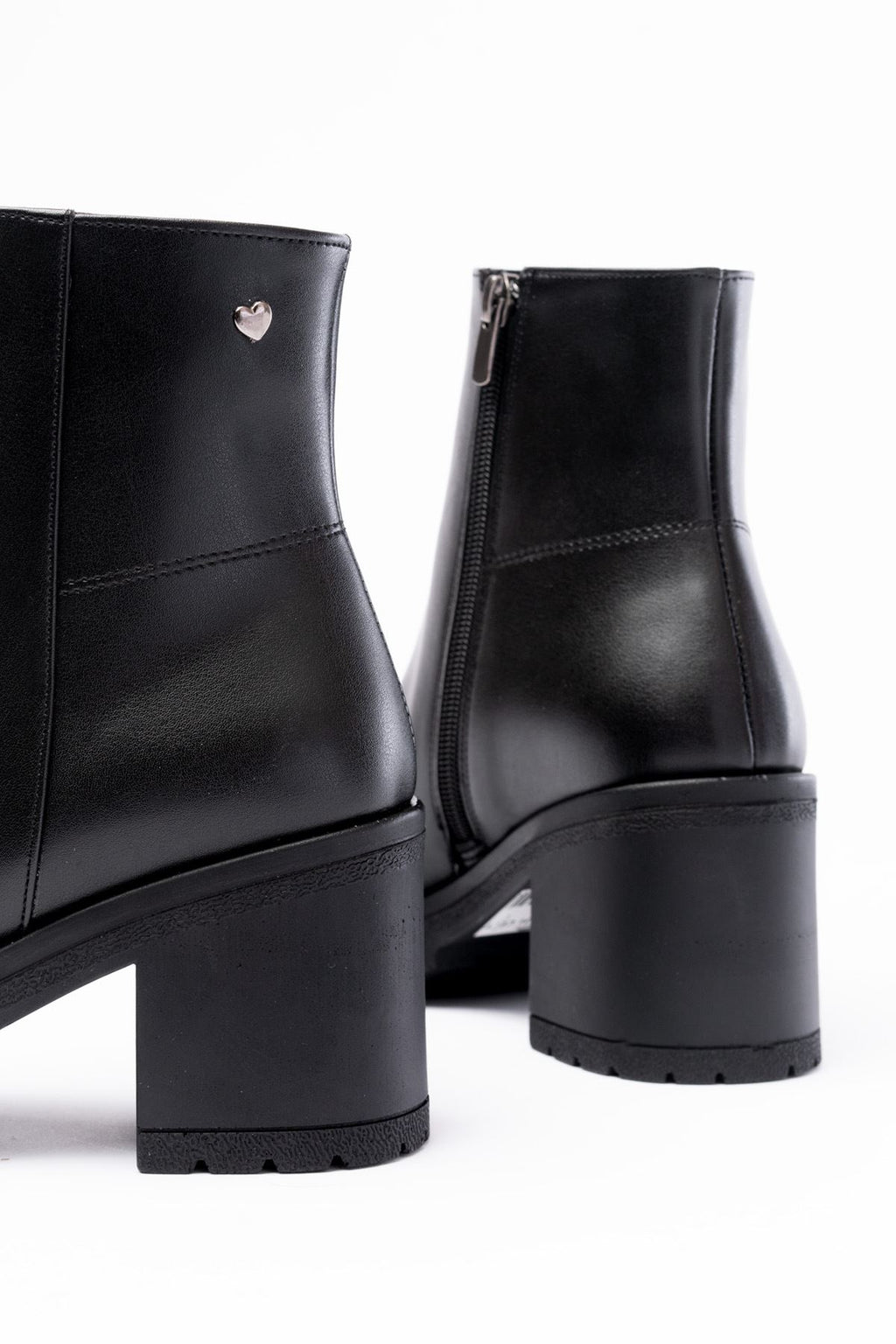 Ayakkabı Aşkı Siyah Fermuarlı Kalın Topuklu Günlük Kadın Bot