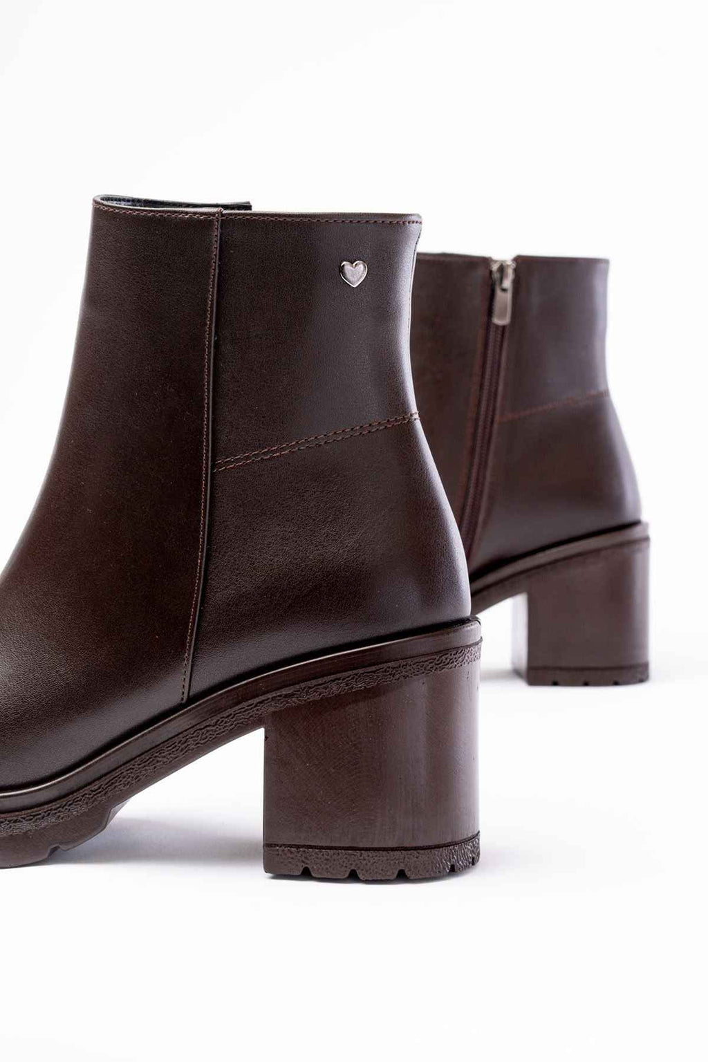 Ayakkabı Aşkı 767-3020 Kahverengi Fermuarlı Kalın Topuklu Günlük Kadın Bot