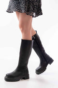 Ayakkabı Aşkı 236-340 Siyah Fermuarlı Günlük Kadın Çizme