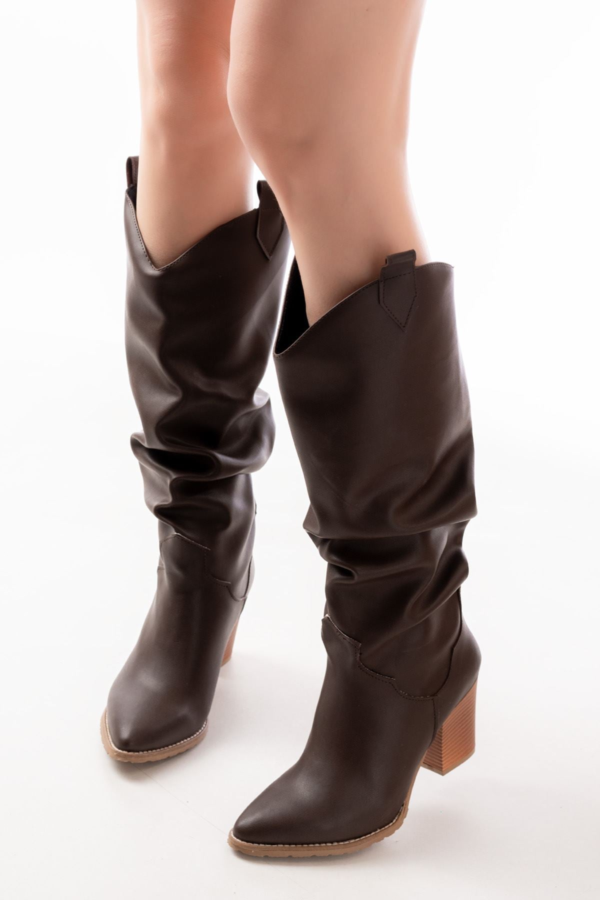 Ayakkabı Aşkı Kahverengi Günlük Kadın Çizme - Ayakkabı Aşkı