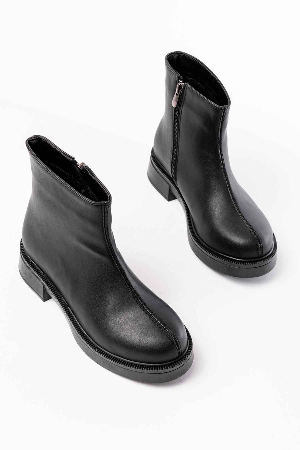 Ayakkabı Aşkı 02-3033 Siyah Fermuarlı Günlük Kadın Bot