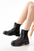 Ayakkabı Aşkı Siyah Lastikli Günlük Kadın Bot - Ayakkabı Aşkı