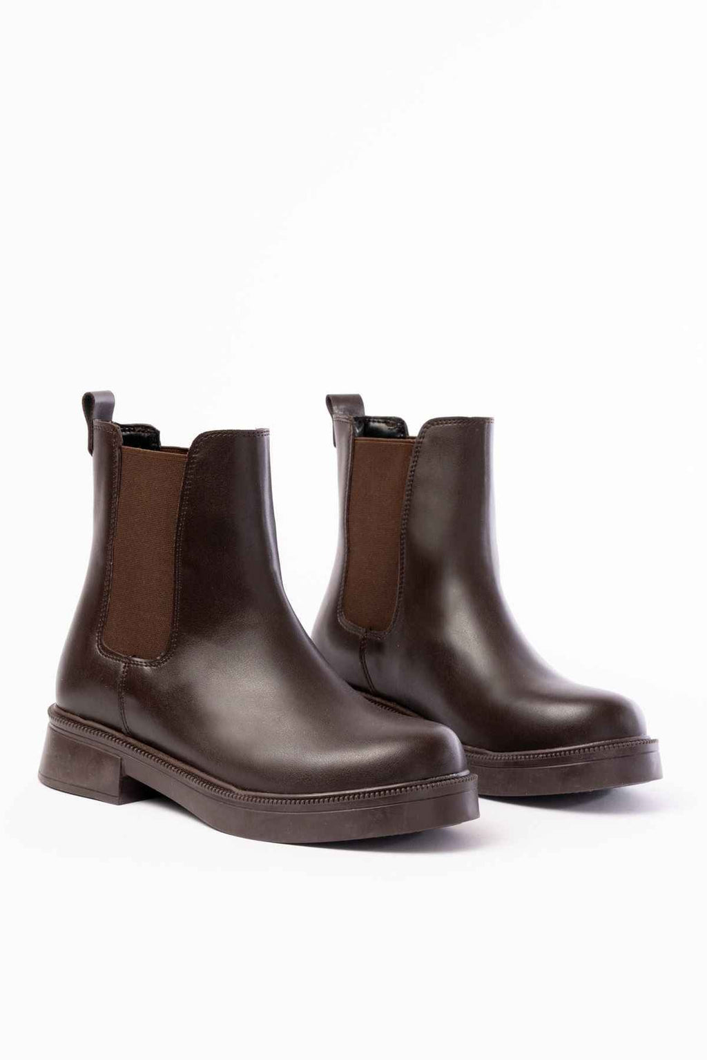 Ayakkabı Aşkı 02-2137 Kahverengi Lastikli Günlük Kadın Bot