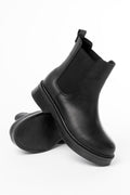 Ayakkabı Aşkı Siyah Lastikli Günlük Kadın Bot - Ayakkabı Aşkı