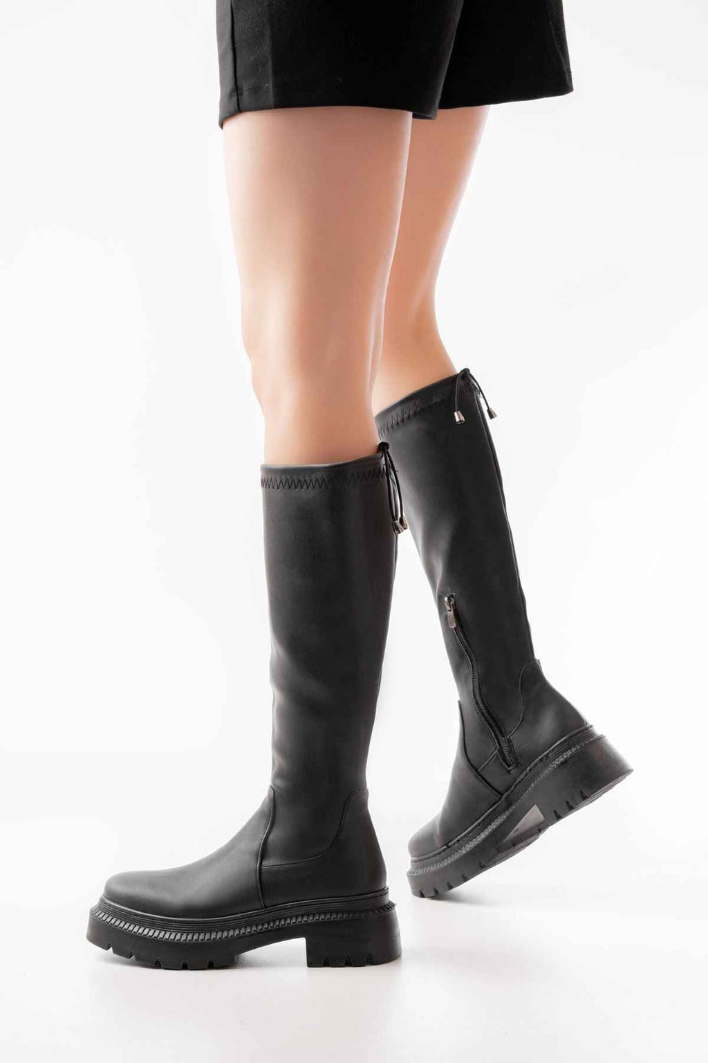Ayakkabı Aşkı 236-2291 Siyah Fermuarlı Günlük Kadın Çizme