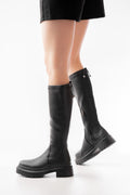 Ayakkabı Aşkı Siyah Fermuarlı Günlük Kadın Çizme - Ayakkabı Aşkı