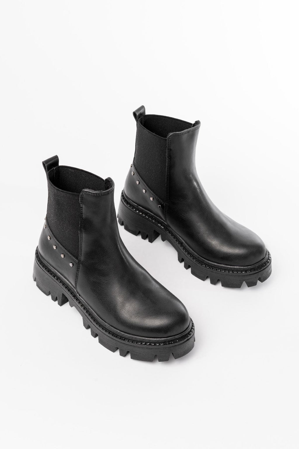 Ayakkabı Aşkı Siyah Lastikli Günlük Kadın Bot