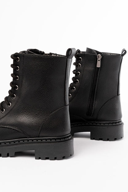 Ayakkabı Aşkı Siyah Luna Bağcıklı Fermuarlı Günlük Kadın Bot
