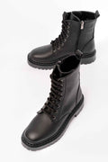 Ayakkabı Aşkı 1101-2289 Siyah Luna Bağcıklı Fermuarlı Günlük Kadın Bot