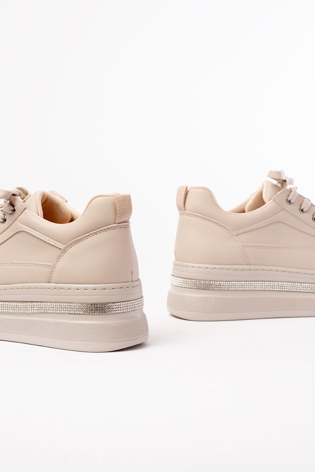 Ayakkabı Aşkı Nut Bağcıklı Taban Taş Aksesuarlı Günlük Spor Ayakkabı - Ayakkabı Aşkı