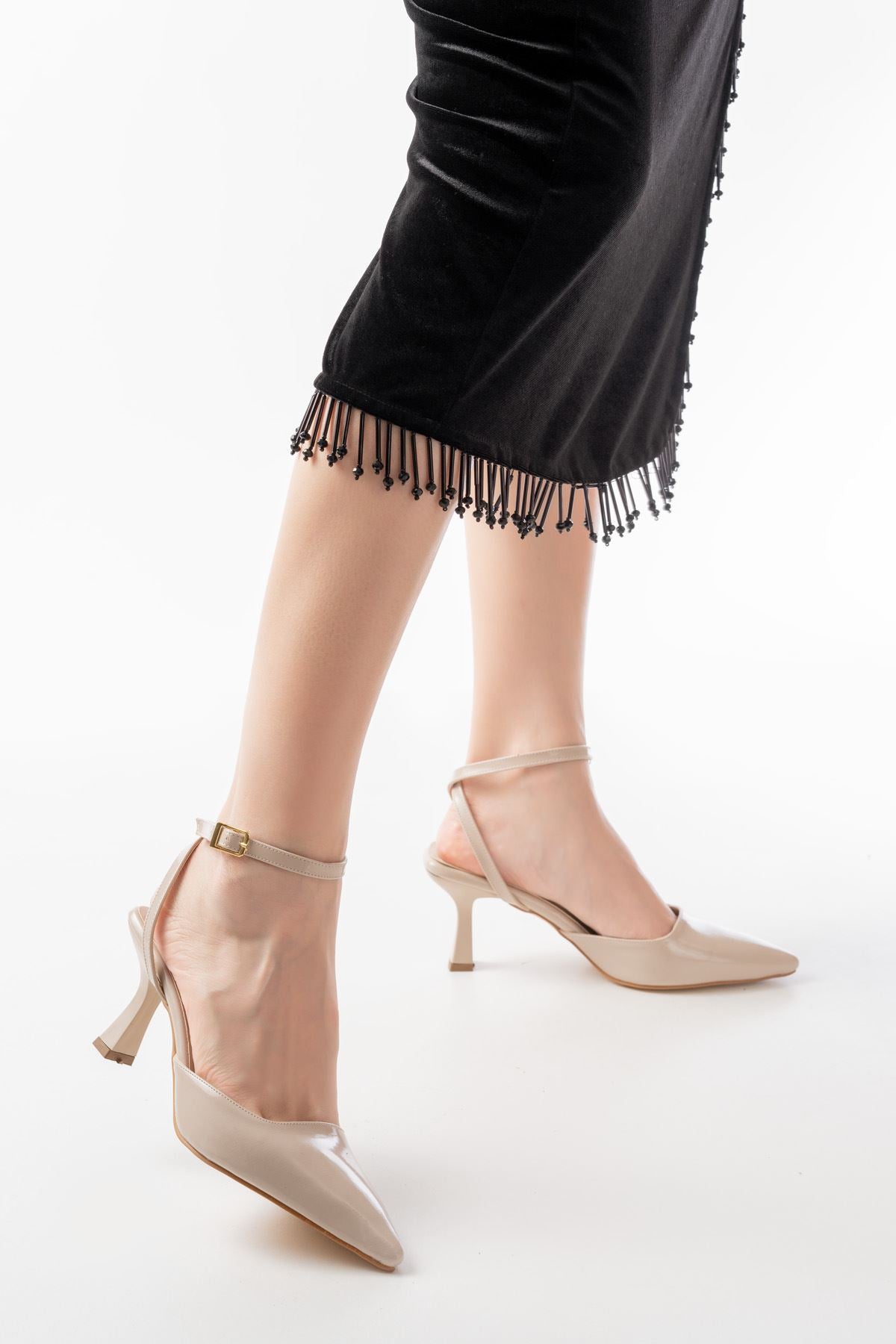 Ayakkabı Aşkı Ten Rugan Günlük 7 cm Topuklu Bayan Ayakkabı