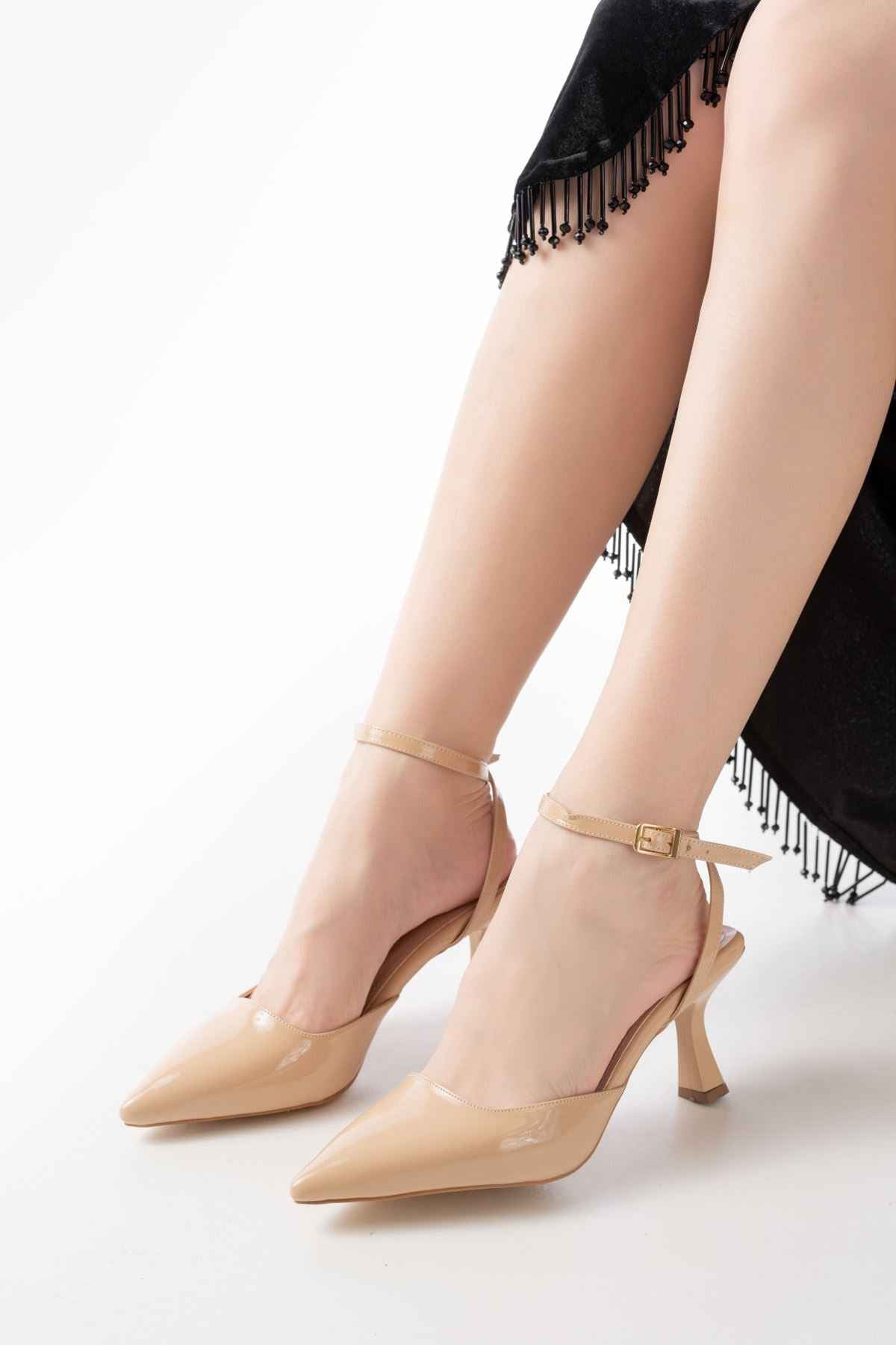 Ayakkabı Aşkı St-004 Nut Rugan Günlük 7 Cm Topuklu Bayan Ayakkabı