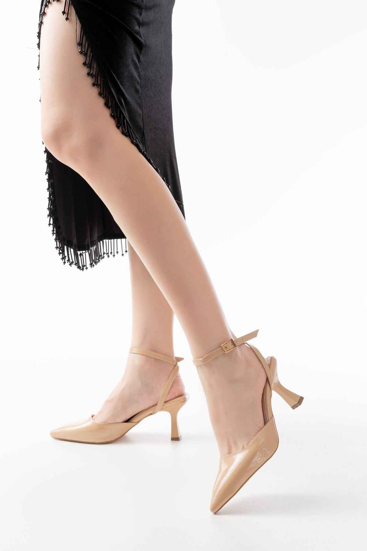 Ayakkabı Aşkı St-004 Nut Rugan Günlük 7 Cm Topuklu Bayan Ayakkabı