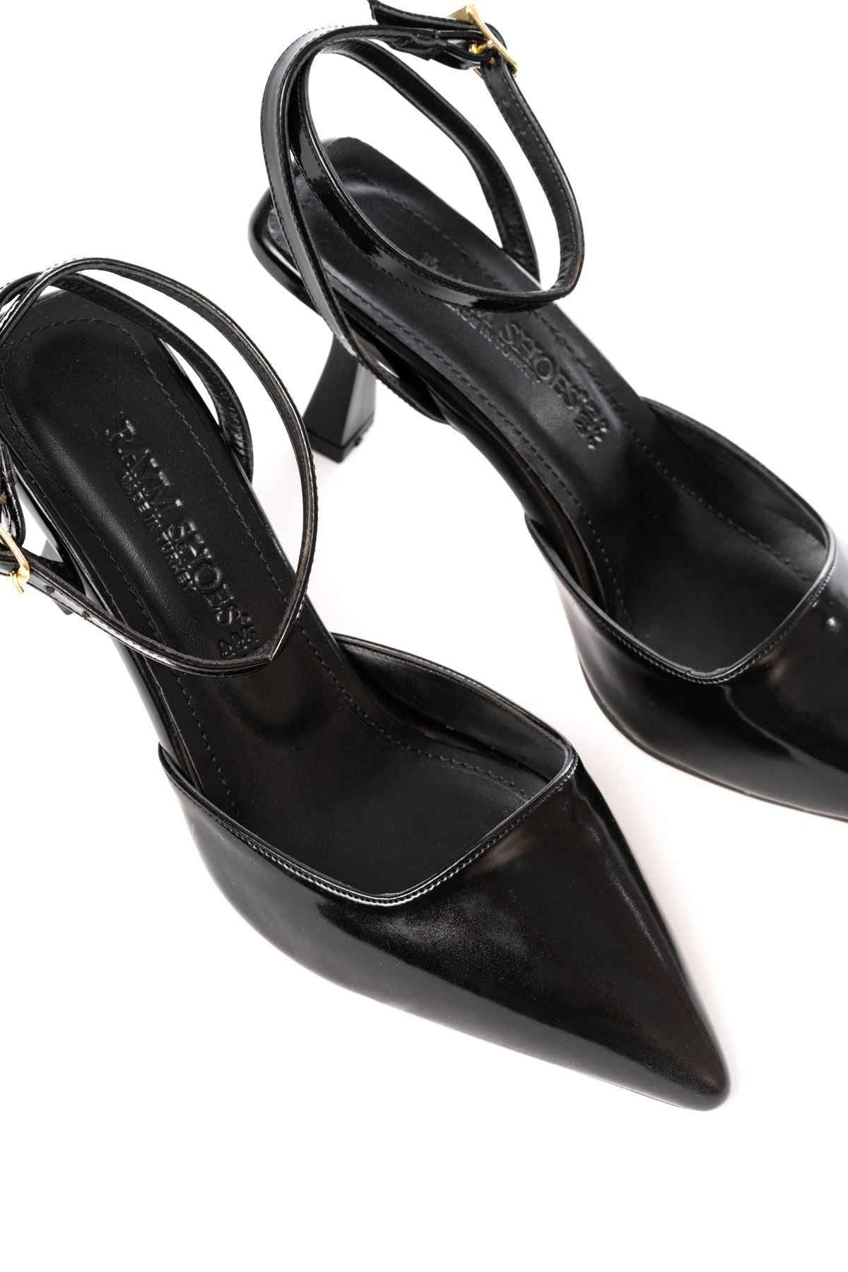 Ayakkabı Aşkı St-004 Siyah Rugan Günlük 7 Cm Topuklu Bayan Ayakkabı