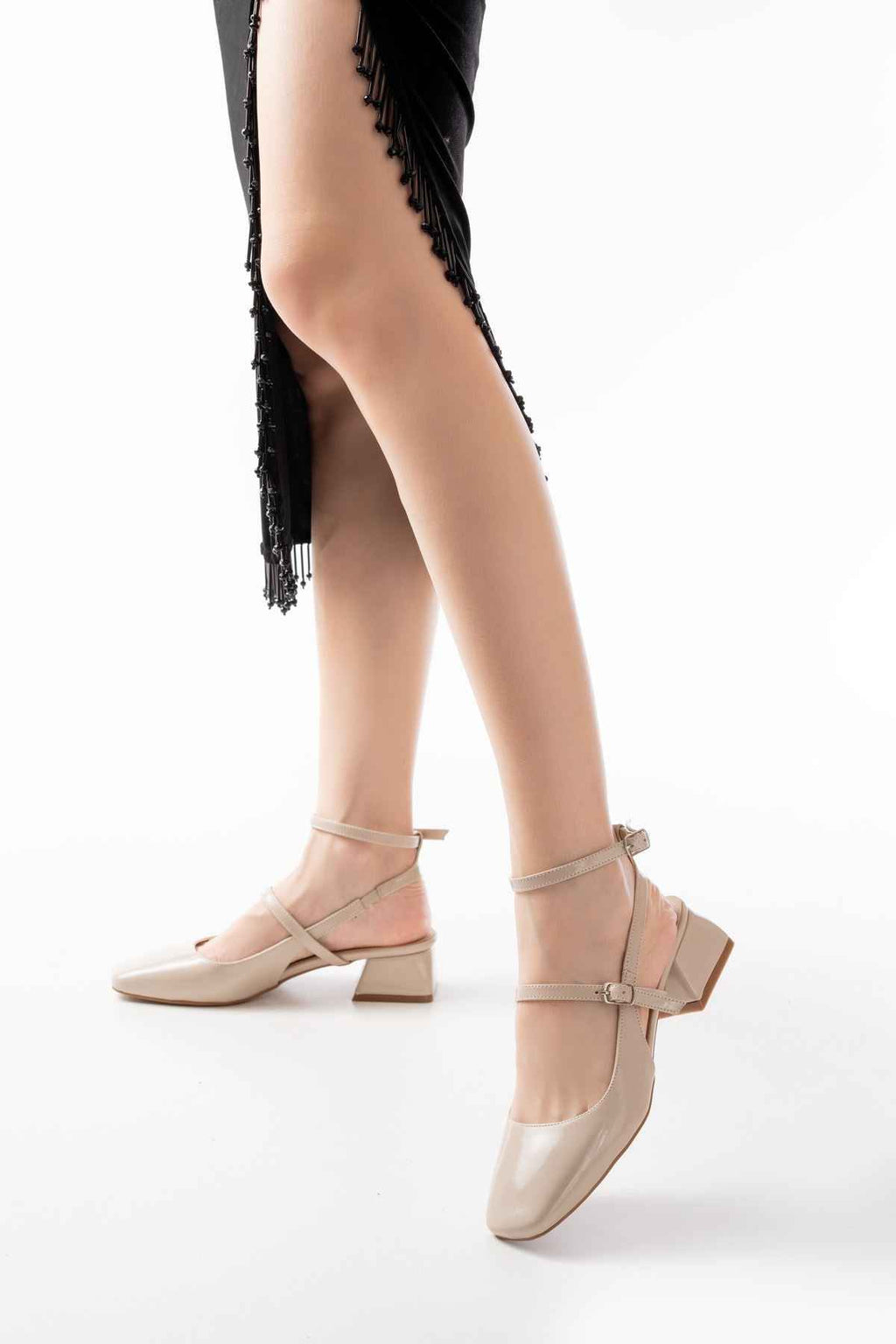 Ayakkabı Aşkı St-003 Ten Rugan Günlük 4 Cm Topuklu Bayan Ayakkabı