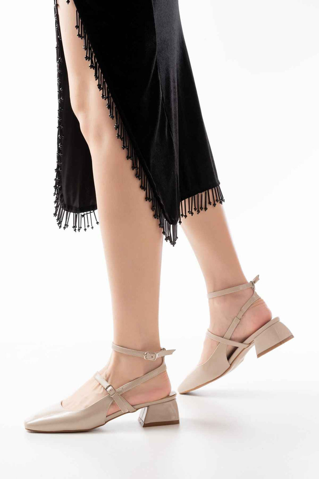 Ayakkabı Aşkı St-003 Ten Rugan Günlük 4 Cm Topuklu Bayan Ayakkabı