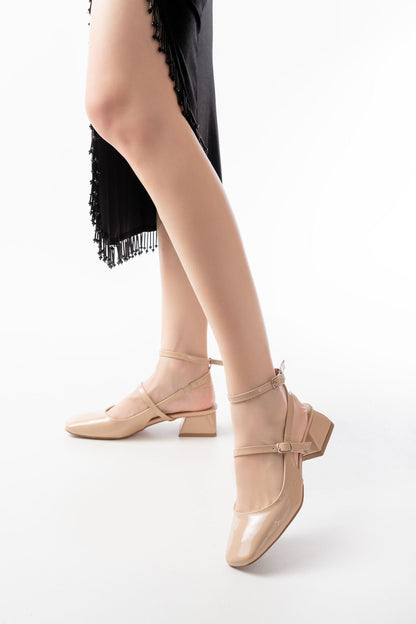 Ayakkabı Aşkı Nut Rugan Günlük 4 cm Topuklu Bayan Ayakkabı