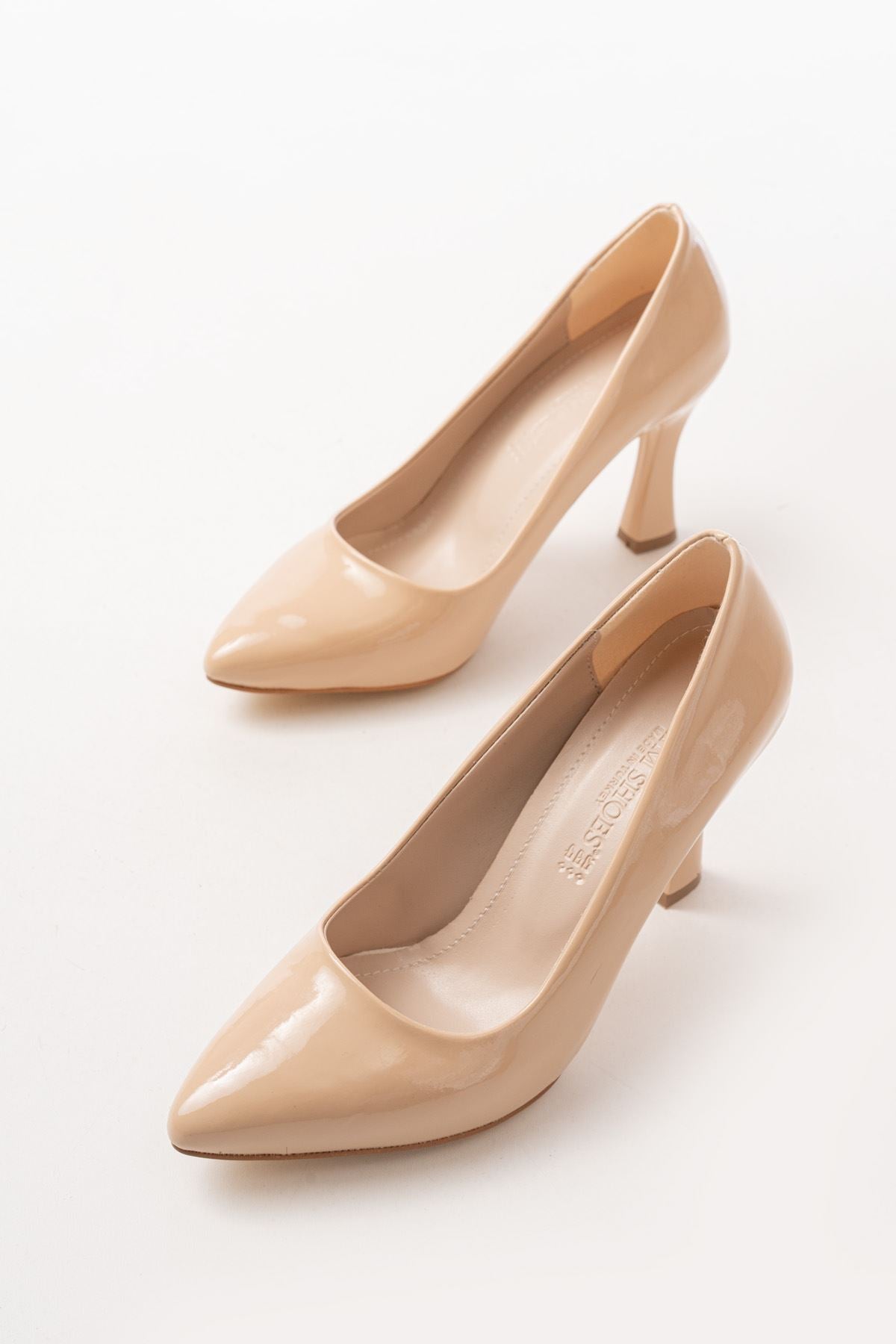 Ayakkabı Aşkı Nut Rugan Günlük 9 cm Topuklu Bayan Stiletto Ayakkabı - Ayakkabı Aşkı