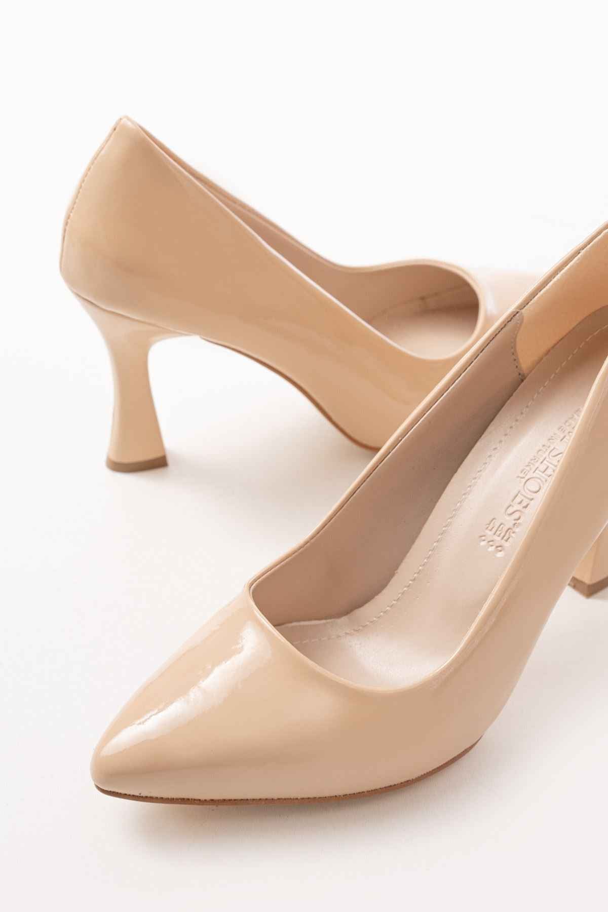 Ayakkabı Aşkı St-001 Nut Rugan Günlük 9 Cm Topuklu Bayan Stiletto Ayakkabı