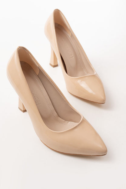 Ayakkabı Aşkı Nut Rugan Günlük 9 cm Topuklu Bayan Stiletto Ayakkabı