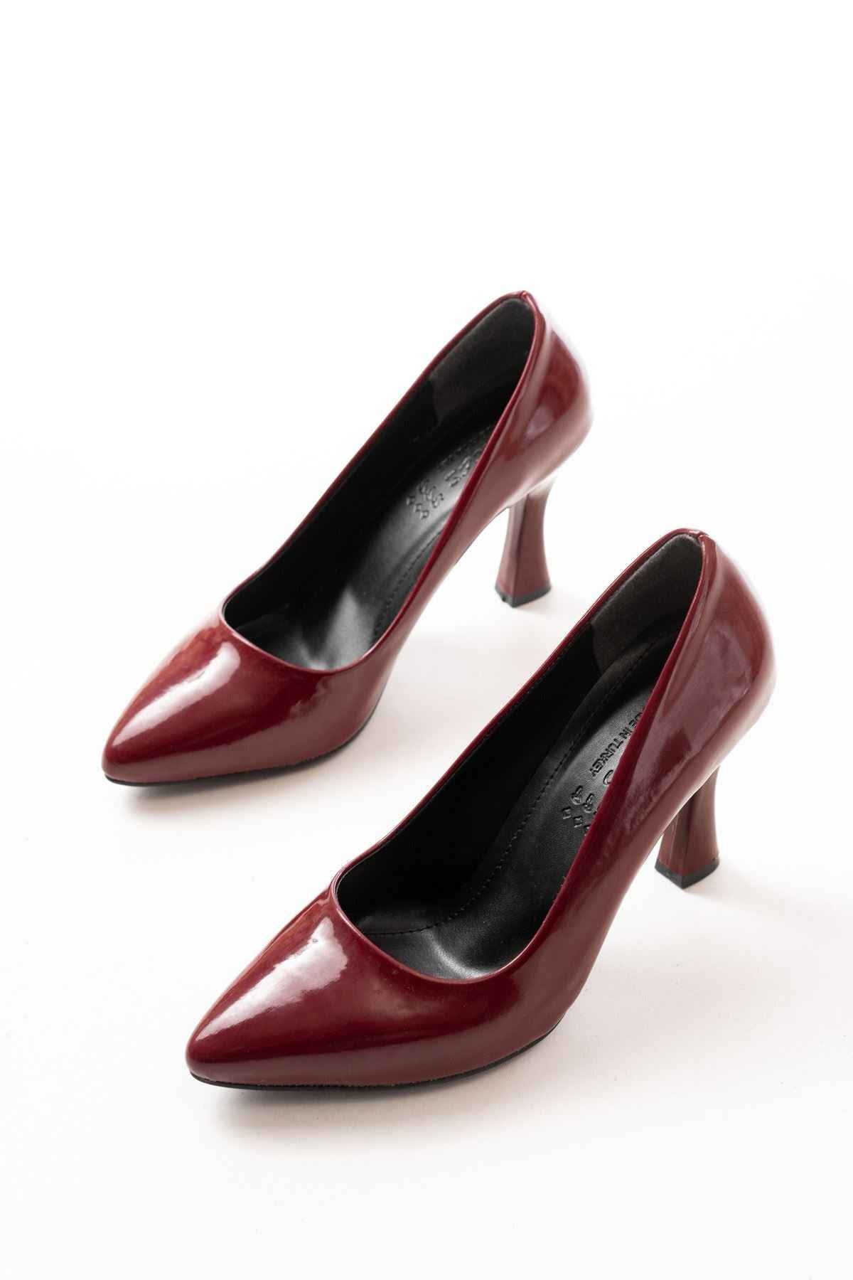 Ayakkabı Aşkı St-001 Bordo Rugan Günlük 9 Cm Topuklu Bayan Stiletto Ayakkabı