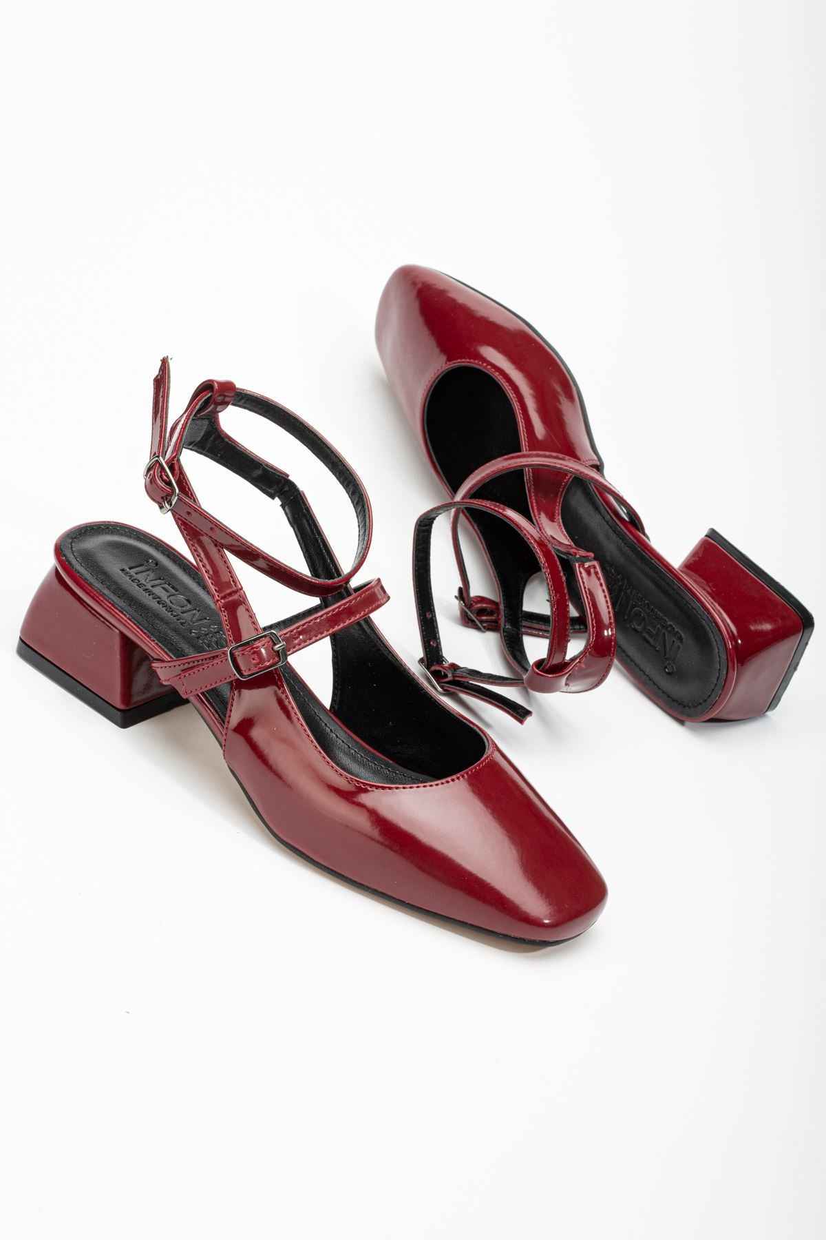 Ayakkabı Aşkı St-003 Bordo Rugan Günlük 4 Cm Topuklu Bayan Ayakkabı