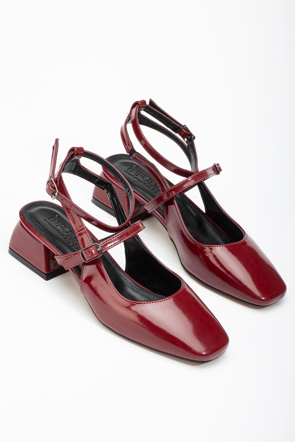 Ayakkabı Aşkı Bordo Rugan Günlük 4 cm Topuklu Bayan Ayakkabı - Ayakkabı Aşkı