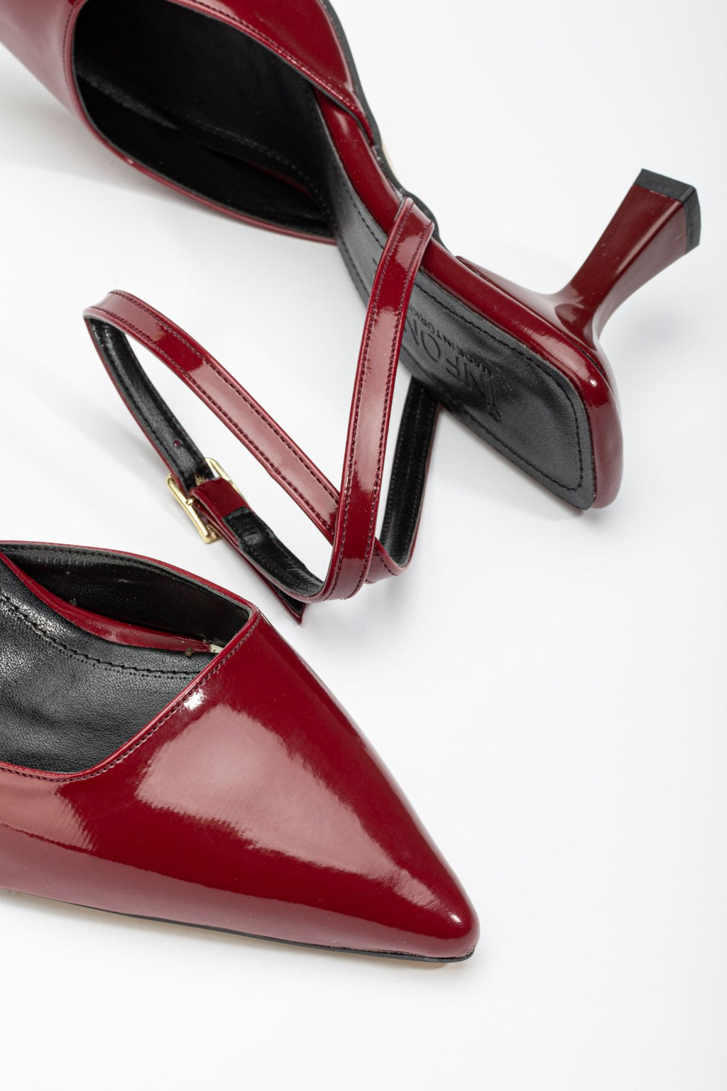 Ayakkabı Aşkı Bordo Rugan Günlük 7 cm Topuklu Bayan Ayakkabı - Ayakkabı Aşkı