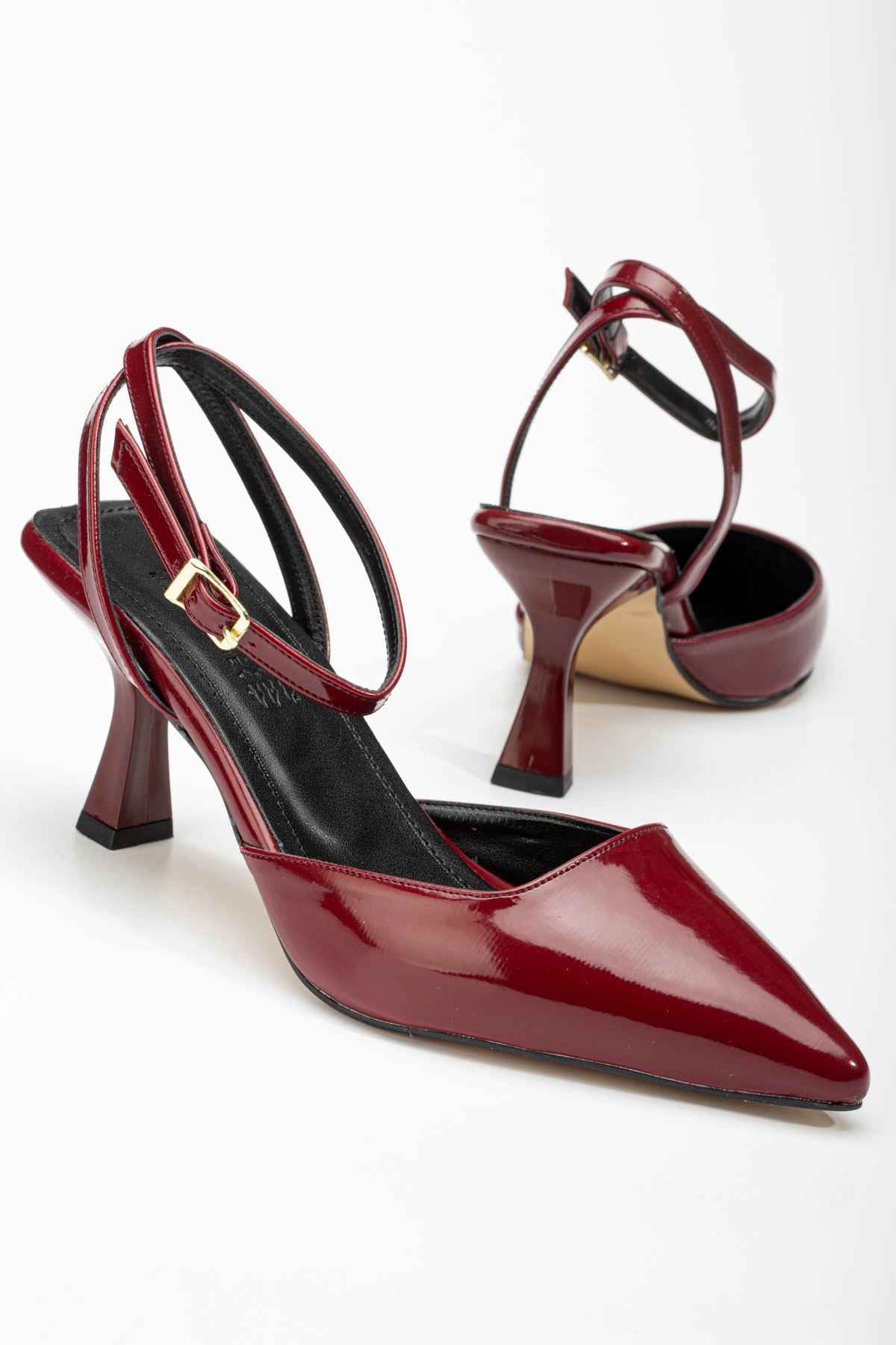 Ayakkabı Aşkı St-004 Bordo Rugan Günlük 7 Cm Topuklu Bayan Ayakkabı