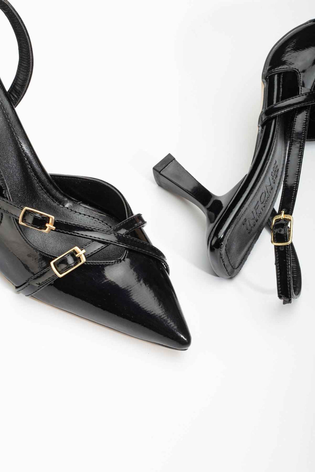 Ayakkabı Aşkı St-005 Siyah Rugan Günlük 7 Cm Topuklu Bayan Ayakkabı