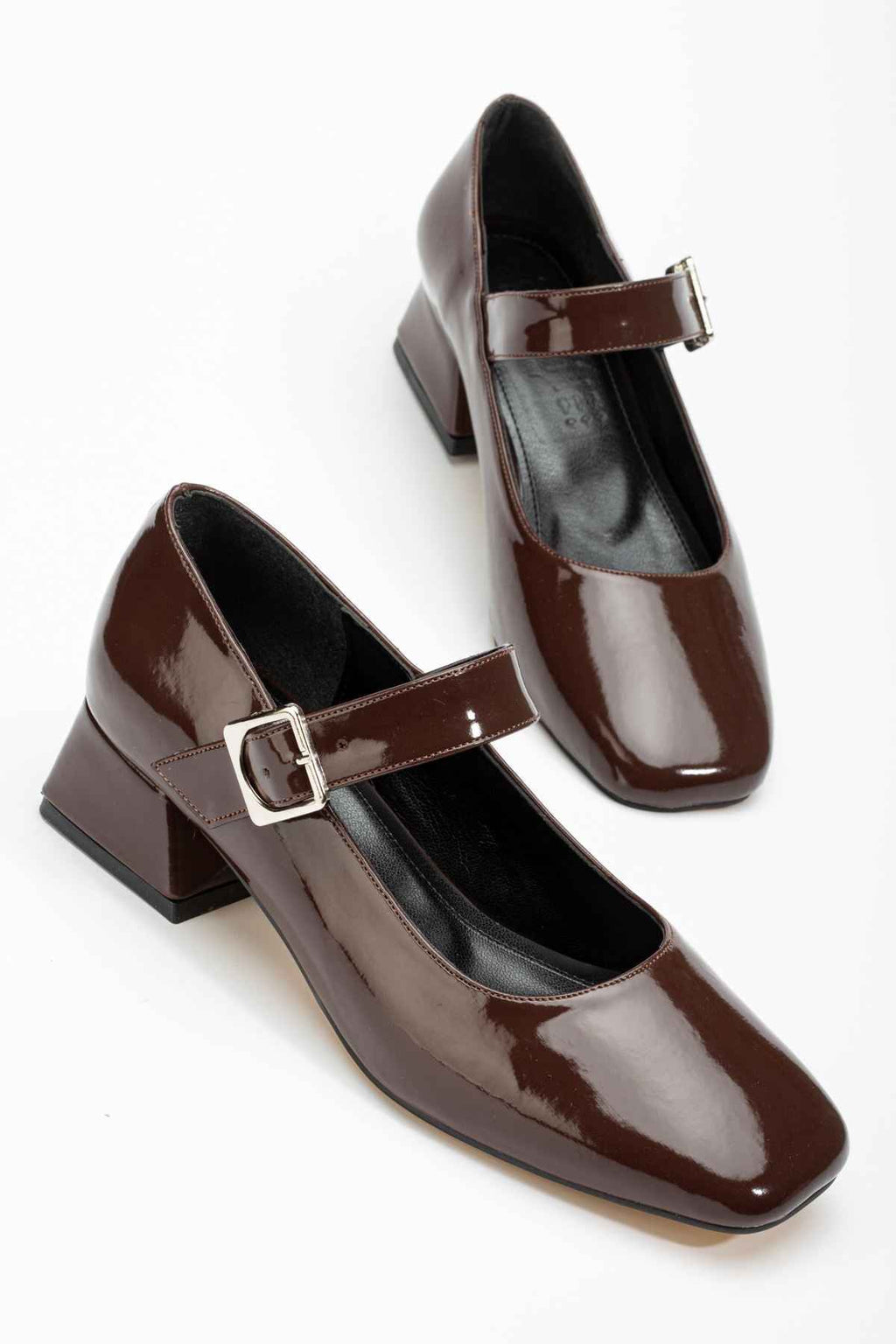 Ayakkabı Aşkı St-006 Kahverengi Rugan Günlük 4 Cm Topuklu Bayan Ayakkabı