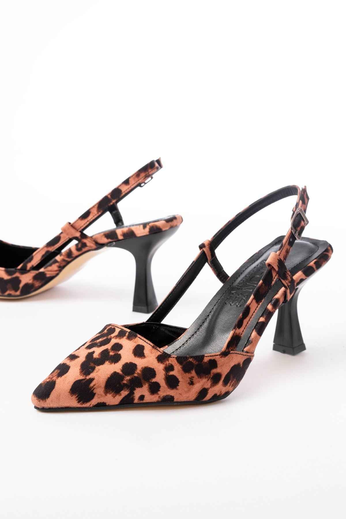 Ayakkabı Aşkı St-002 Leopar Günlük 7 Cm Topuklu Bayan Ayakkabı