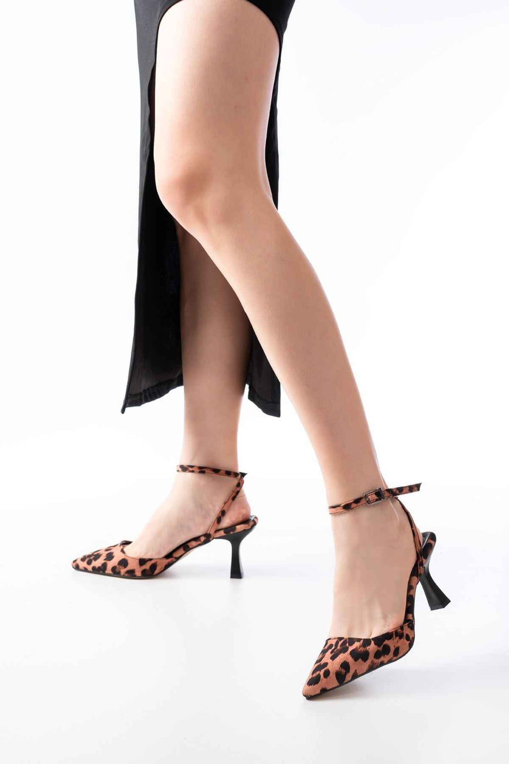 Ayakkabı Aşkı St-004 Leopar Günlük 7 Cm Topuklu Bayan Ayakkabı