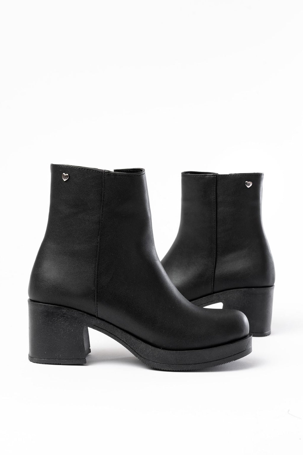 Ayakkabı Aşkı Siyah Fermuarlı Kalın Topuklu Günlük Kadın Bot