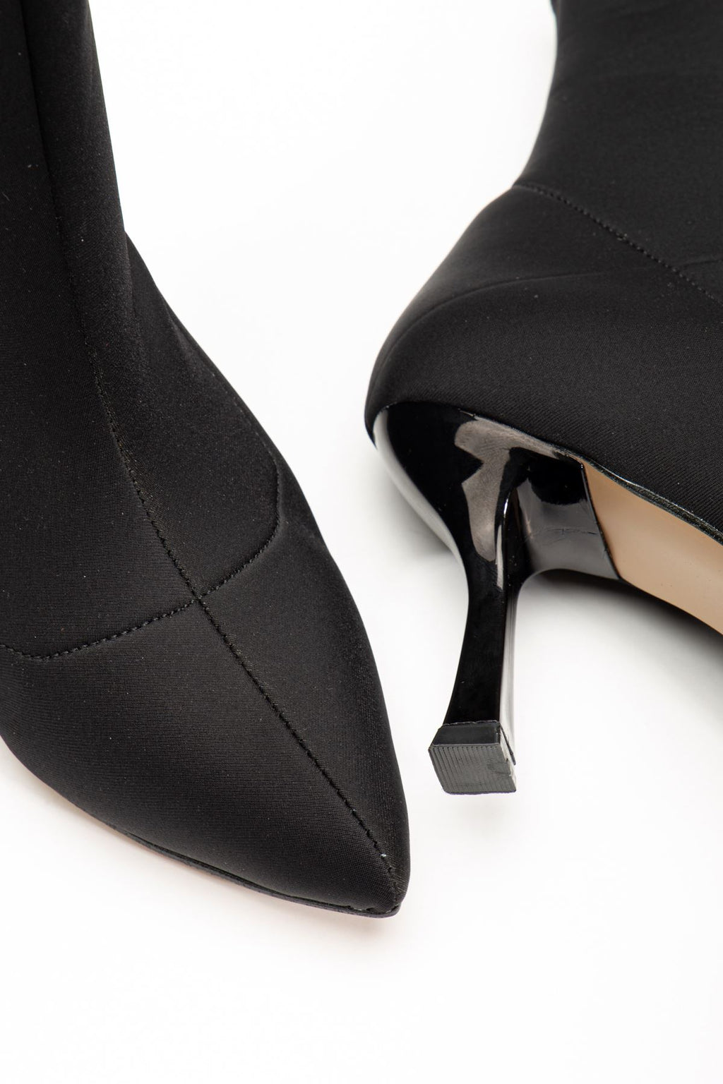 Ayakkabı Aşkı Siyah Dalgıç Yüksek İnce Topuklu Streç Kadın Bot