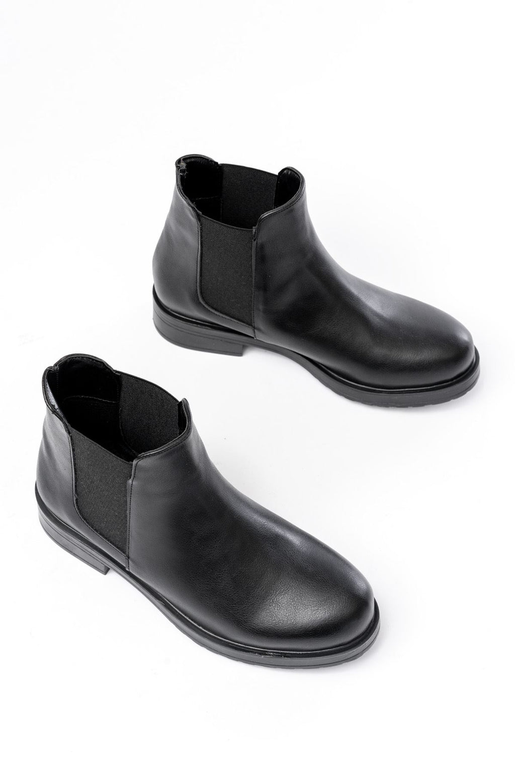 Ayakkabı Aşkı Siyah Lastikli Günlük Kadın Bot