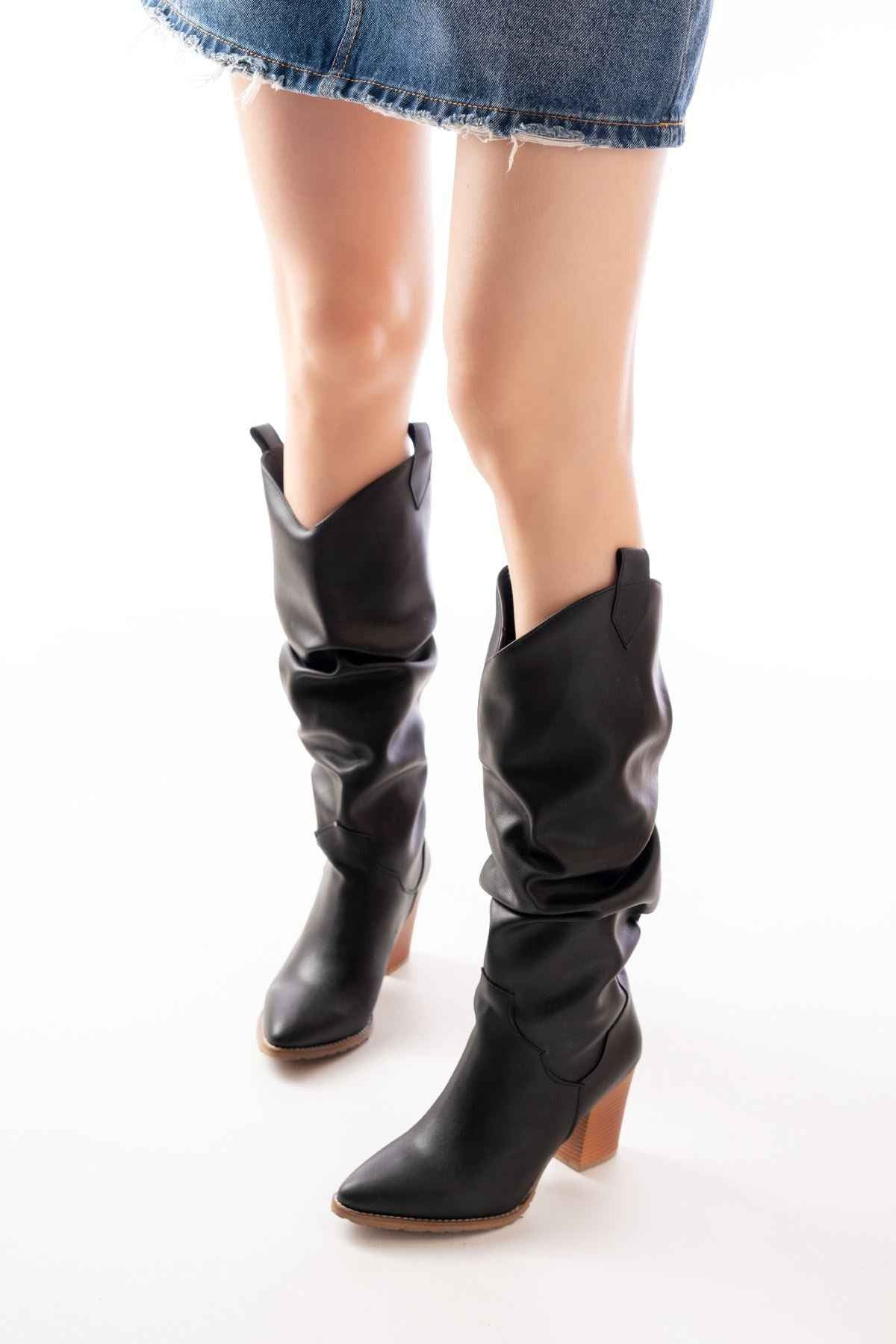 Ayakkabı Aşkı Ls-1884 Siyah Günlük Kadın Çizme