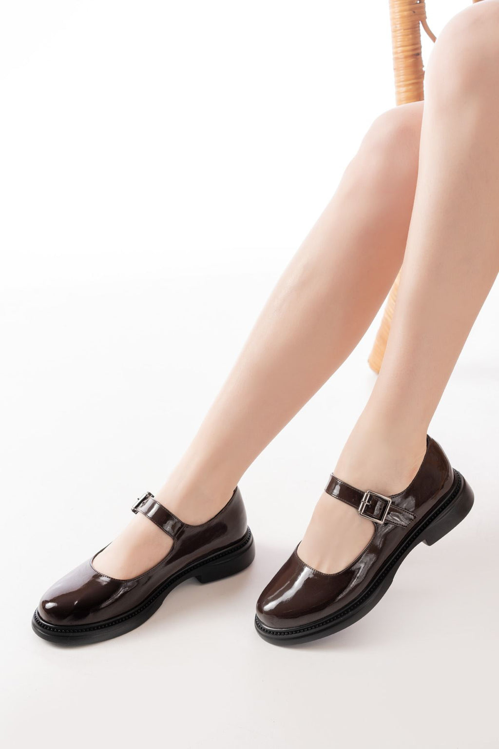 Ayakkabı Aşkı Kahve Rugan Günlük Bayan Ayakkabı - Ayakkabı Aşkı