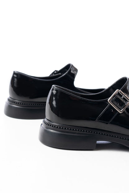 Ayakkabı Aşkı Siyah Rugan Günlük Bayan Ayakkabı